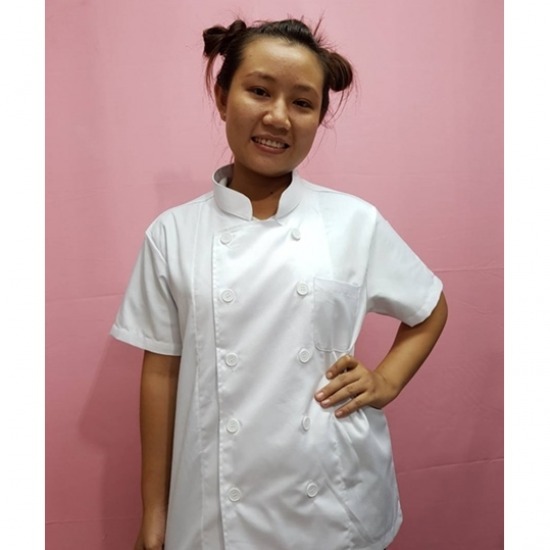 เสื้อเชฟแขนสั้น เสื้อเชฟแขนสั้น  สั่งตัดเสื้อเชฟ  โรงงานตัดเย็บเสื้อผ้า  โรงงานผลิตเสื้อยูนิฟอร์ม  โรงงานผลิตชุดยูนิฟอร์ม 